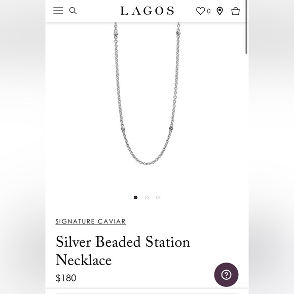 LAGOS Silver Beaded Necklace - Picture 1 of 7